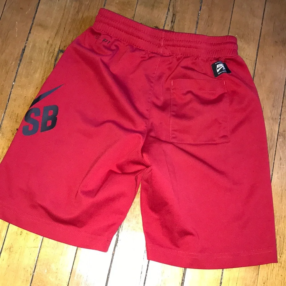 Nike Red Shorts with Black Nike SB Tag